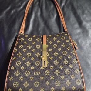 Brown Designer Patterned Women's Bag